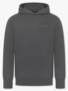 Luxury Nylon Panel Logo Hoodie - Charcoal - Vincentius