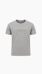 Luxury Serif Embossed T-Shirt - Ice Grey - Vincentius