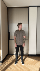 Mercerised Short Sleeve Shirt - Mocha - Vincentius