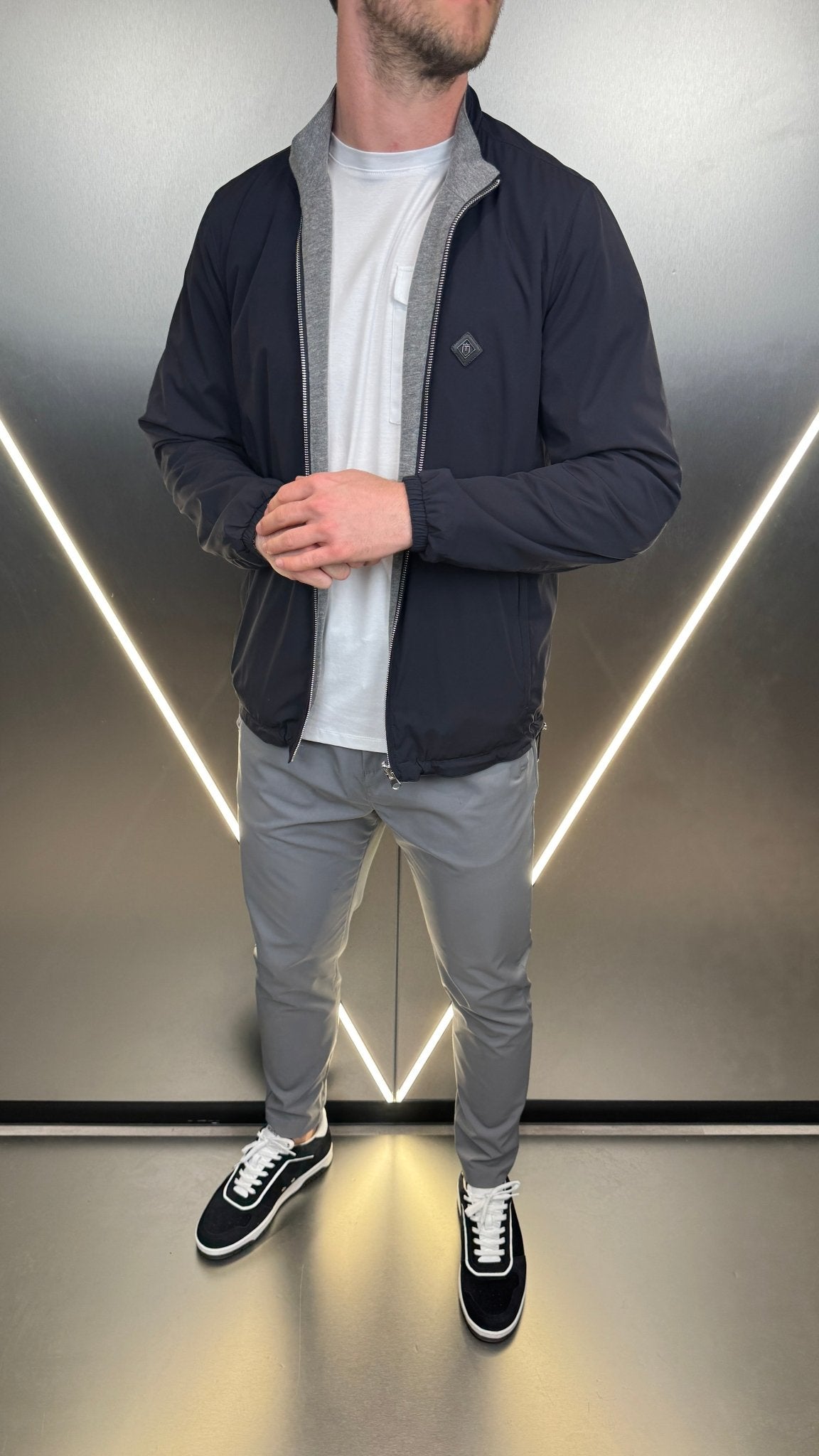 Premium Reverse Jacket - Dark Navy/Grey - Vincentius