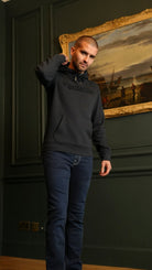 Serif Boucle Hoodie - Navy - Vincentius