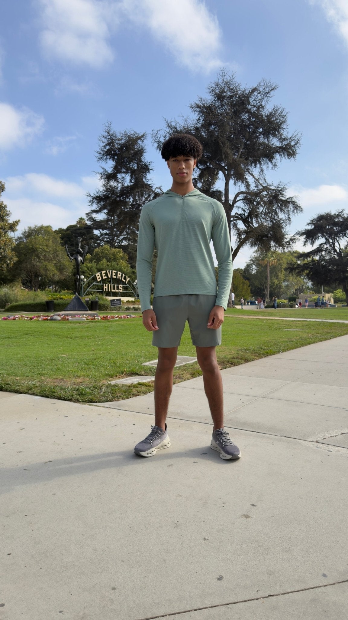 Transitional Performance 1/4 Zip Hoodie - Mint - Vincentius