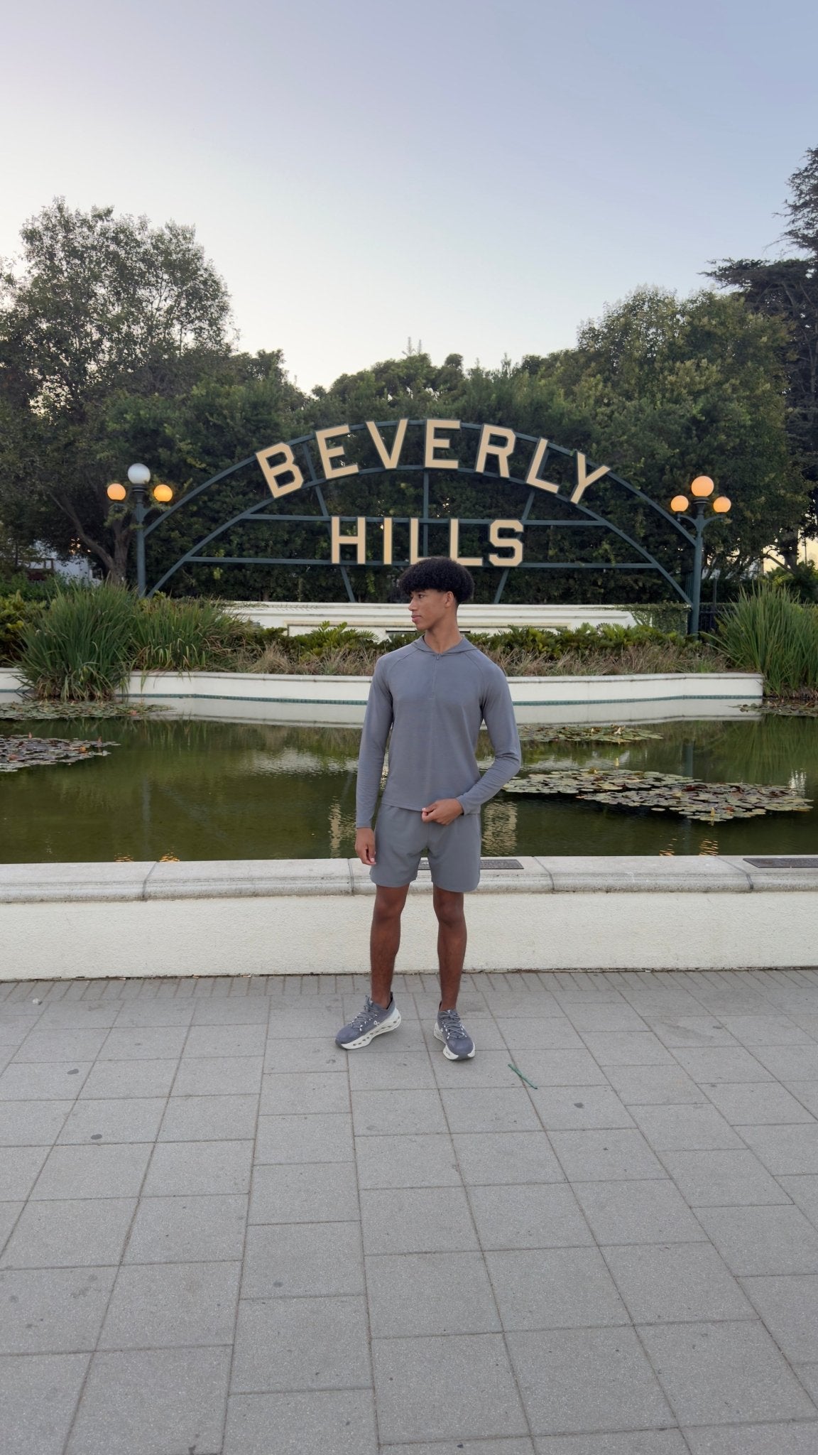 Transitional Performance 1/4 Zip Hoodie - Slate - Vincentius