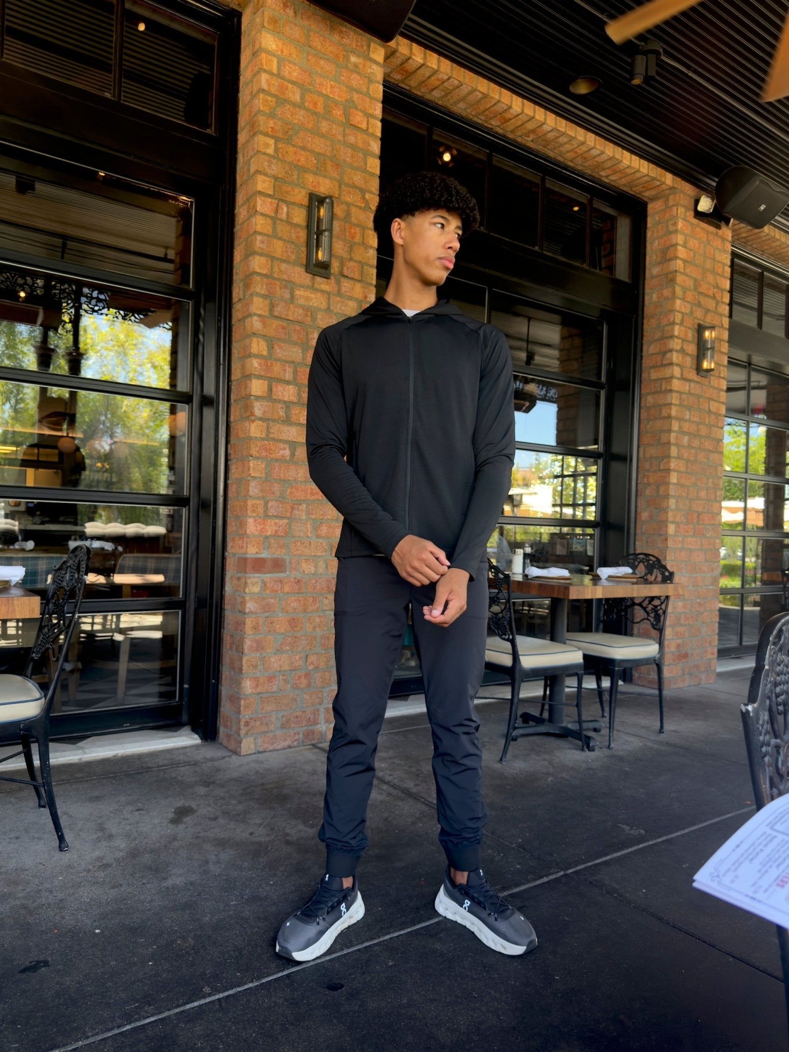 Transitional Performance Full Zip Hoodie - Black - Vincentius