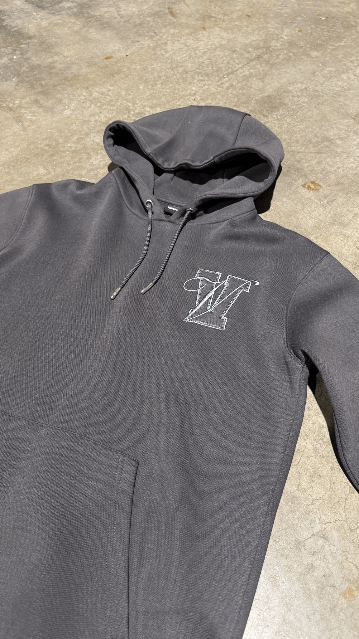 Varsity Luxe Hoodie - Charcoal - Vincentius