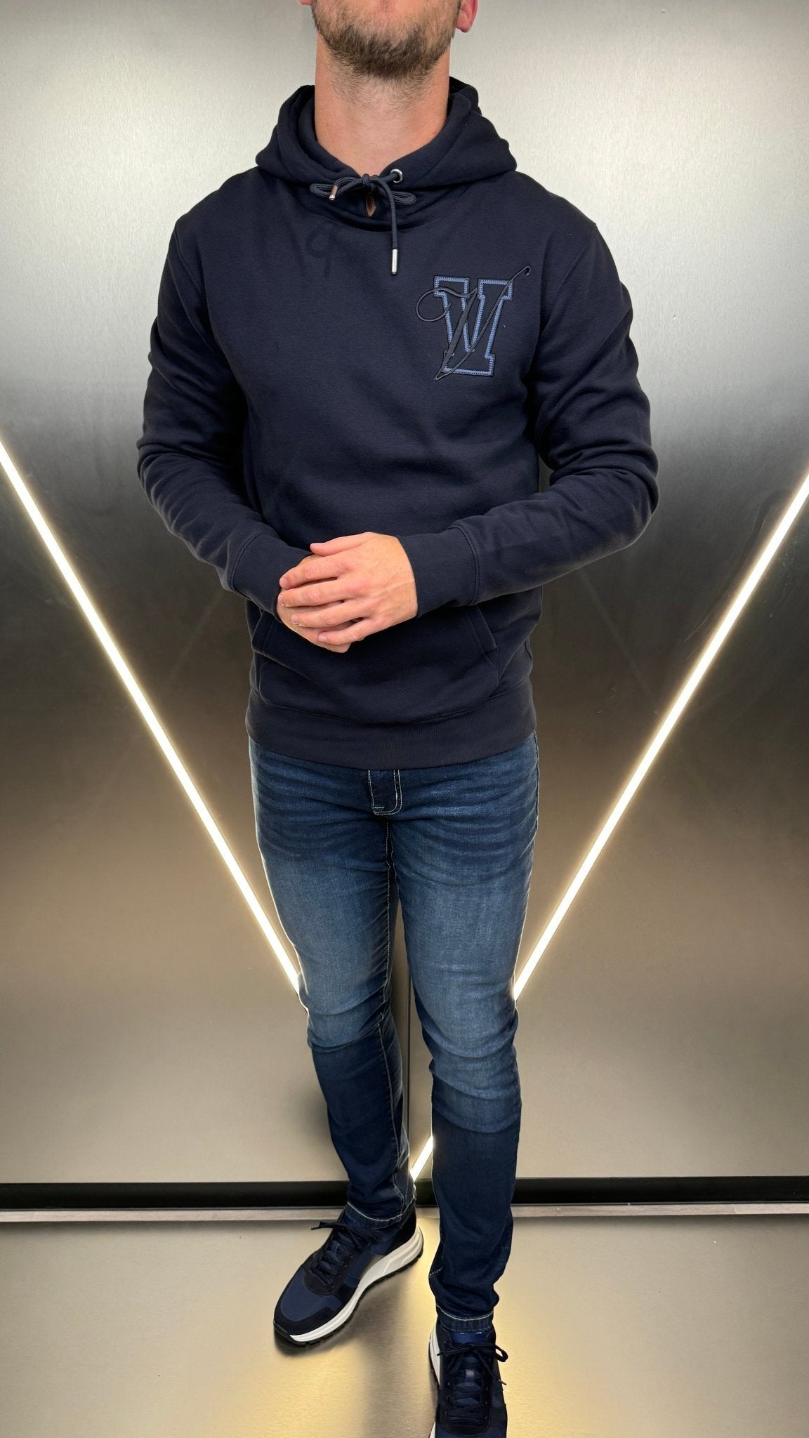 Varsity Luxe Hoodie - Navy (DISPATCH 18/10/24) - Vincentius