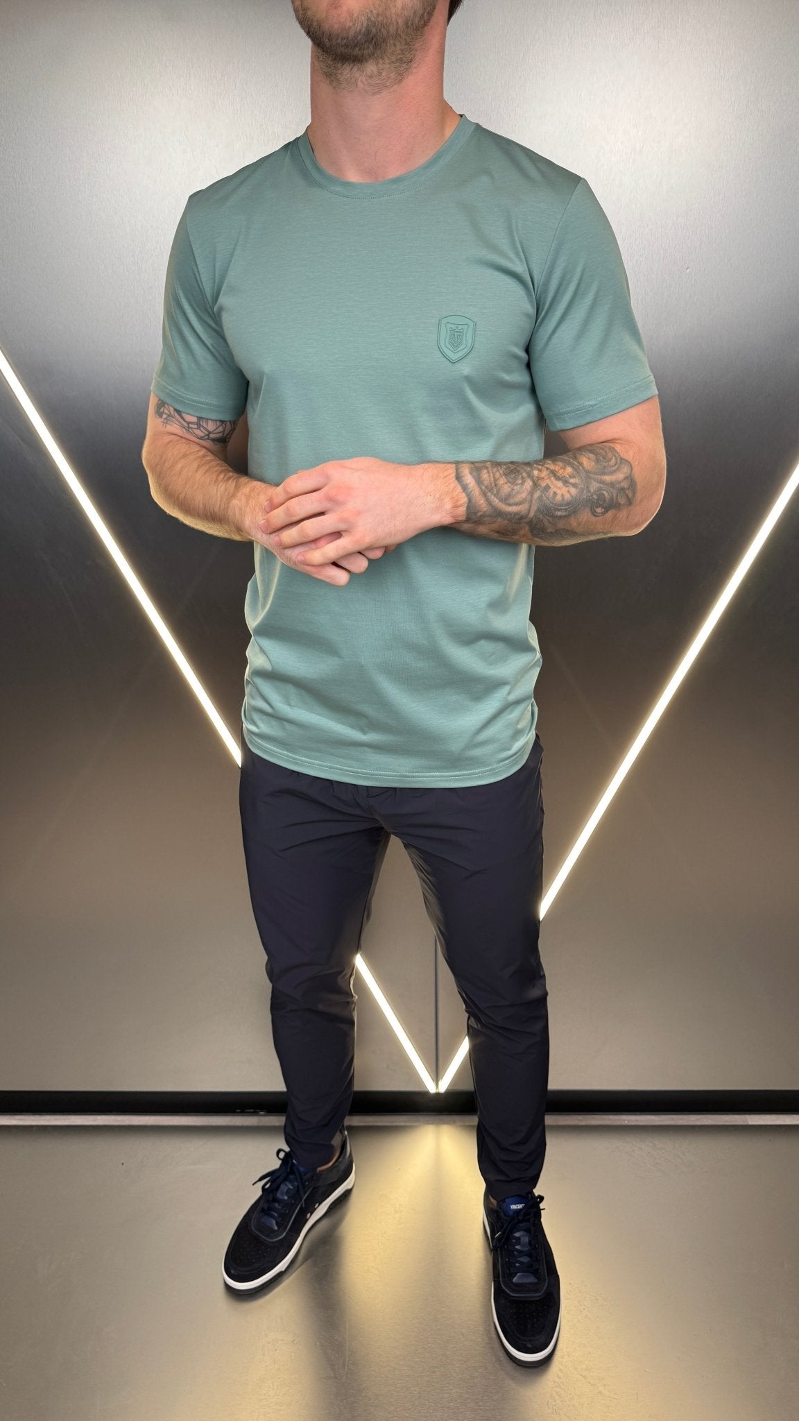 Vincentius Badge T-Shirt - Sage - Vincentius