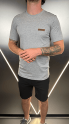 Vincentius Leather logo T-Shirt - Grey - Vincentius