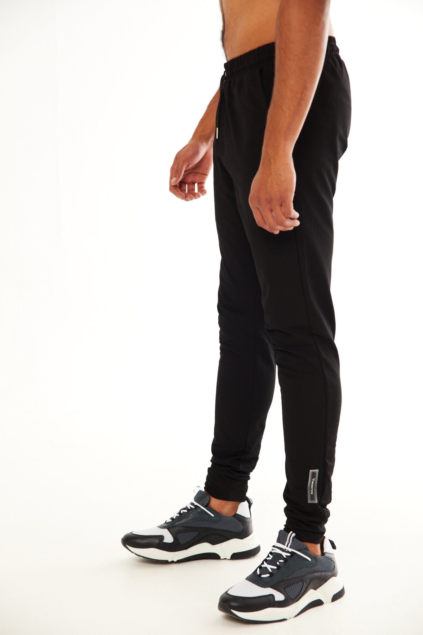 Black Logo Panel Trouser - Vincentius