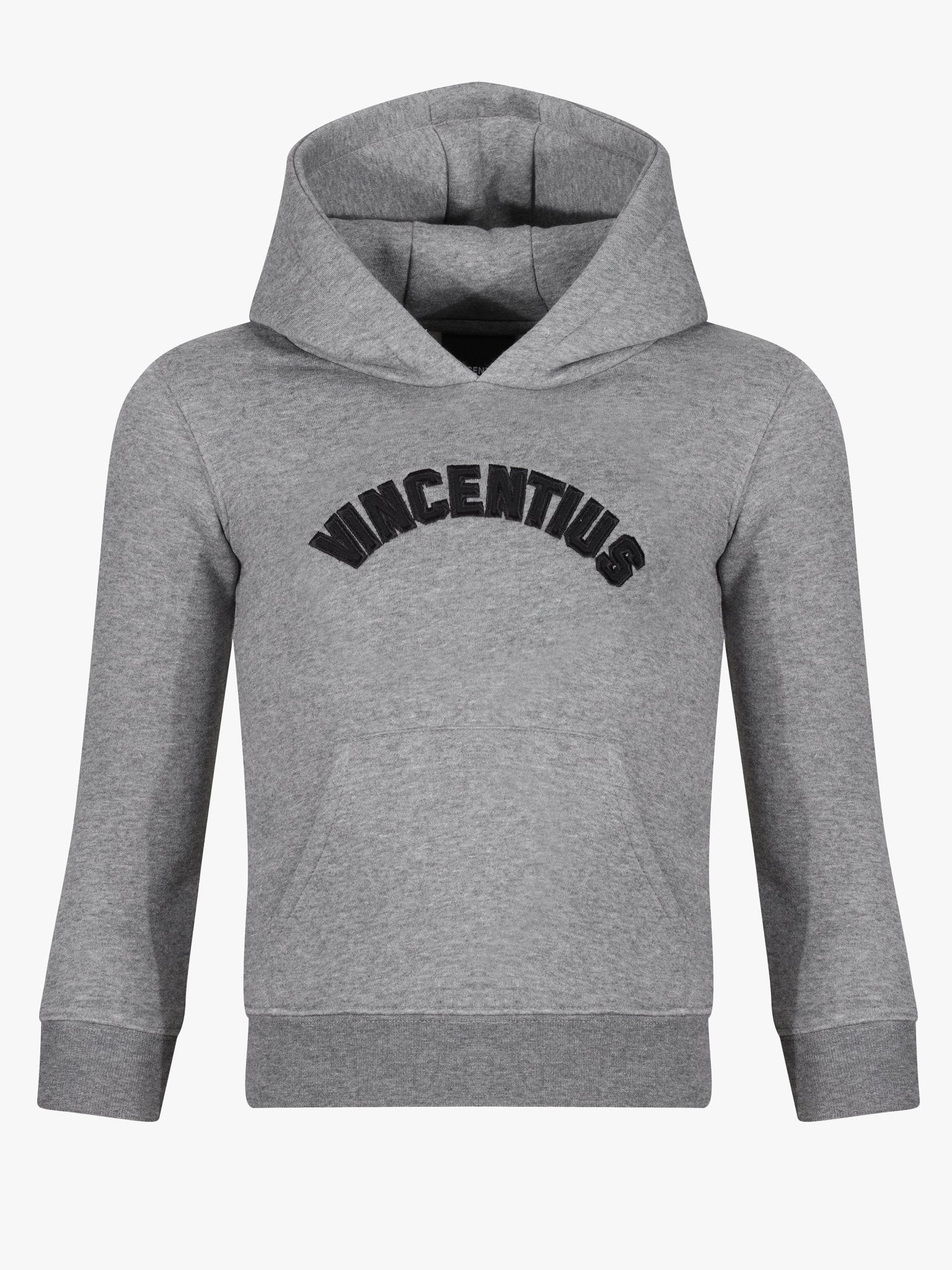 Boy's Applique Luxe Hoodie - Grey - Vincentius