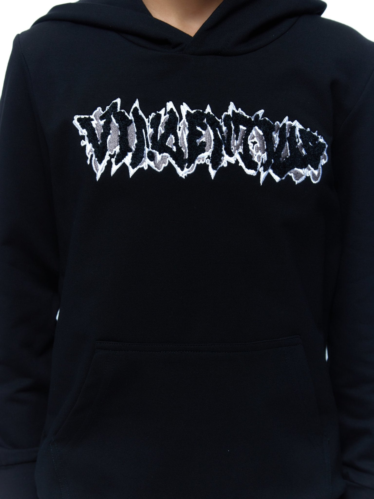 Boy's Luxury Black Graffiti Hoodie - Vincentius