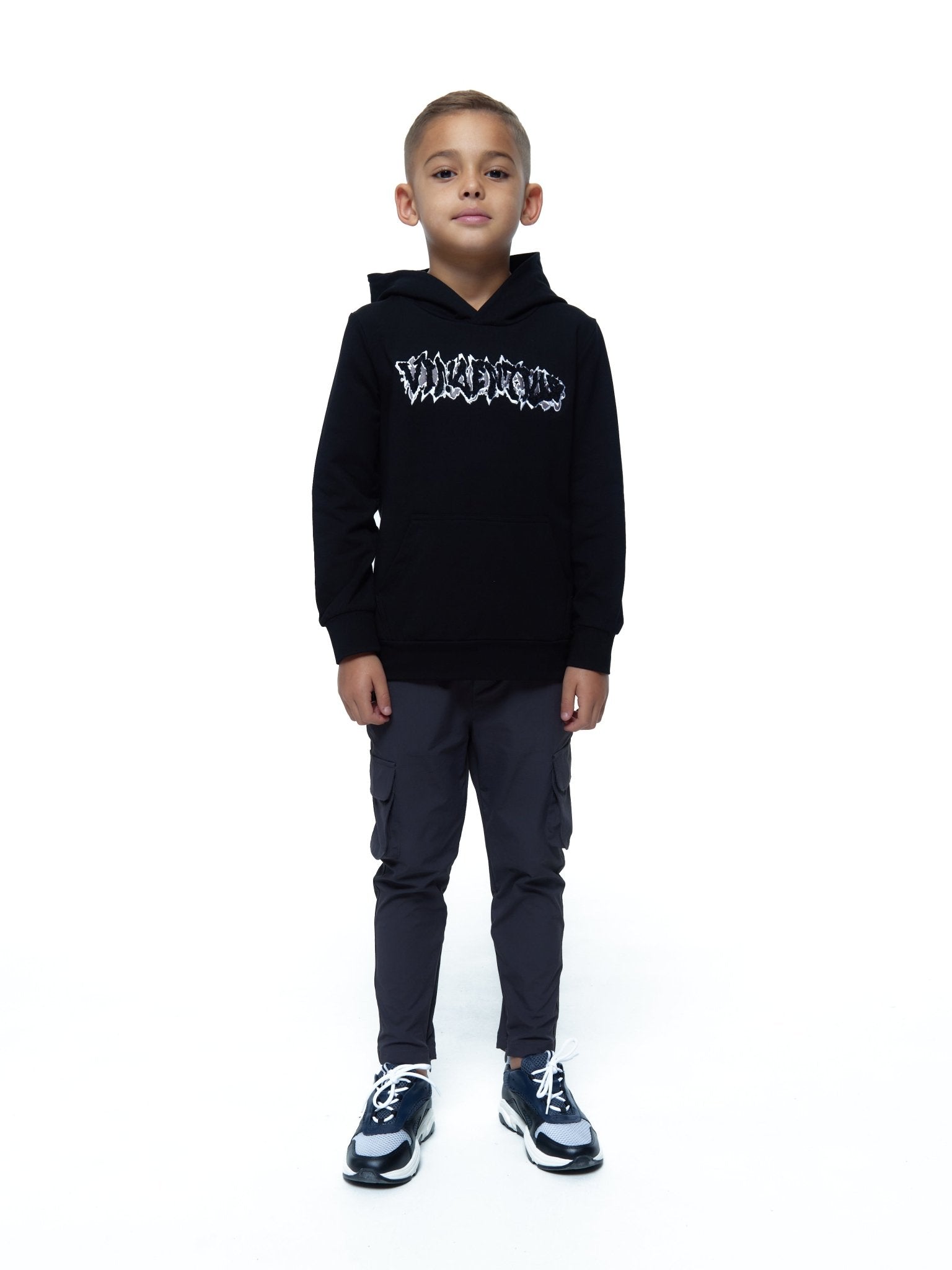 Boy's Luxury Black Graffiti Hoodie - Vincentius