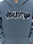 Boy's Luxury Grey Graffiti Hoodie - Vincentius