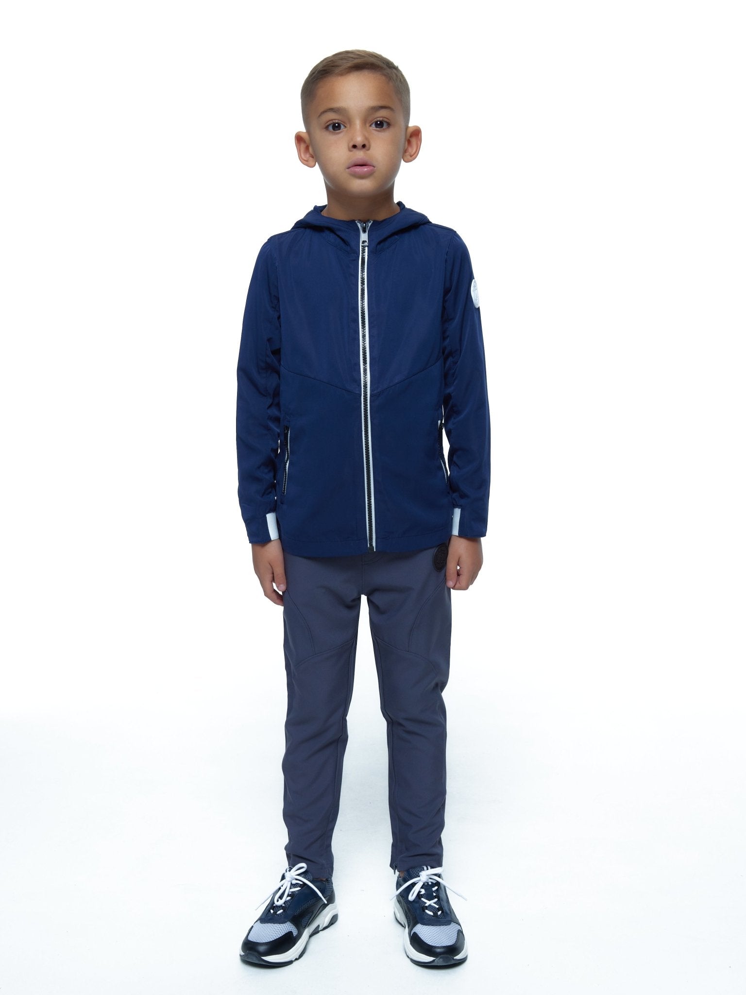 Boy's Navy Active Windbreaker - Vincentius