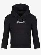 Boy's Script Luxe Hoodie - Black - Vincentius