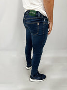 Luxury Edition Tailored Fit Jeans - Dark Blue/Green Patch - Vincentius