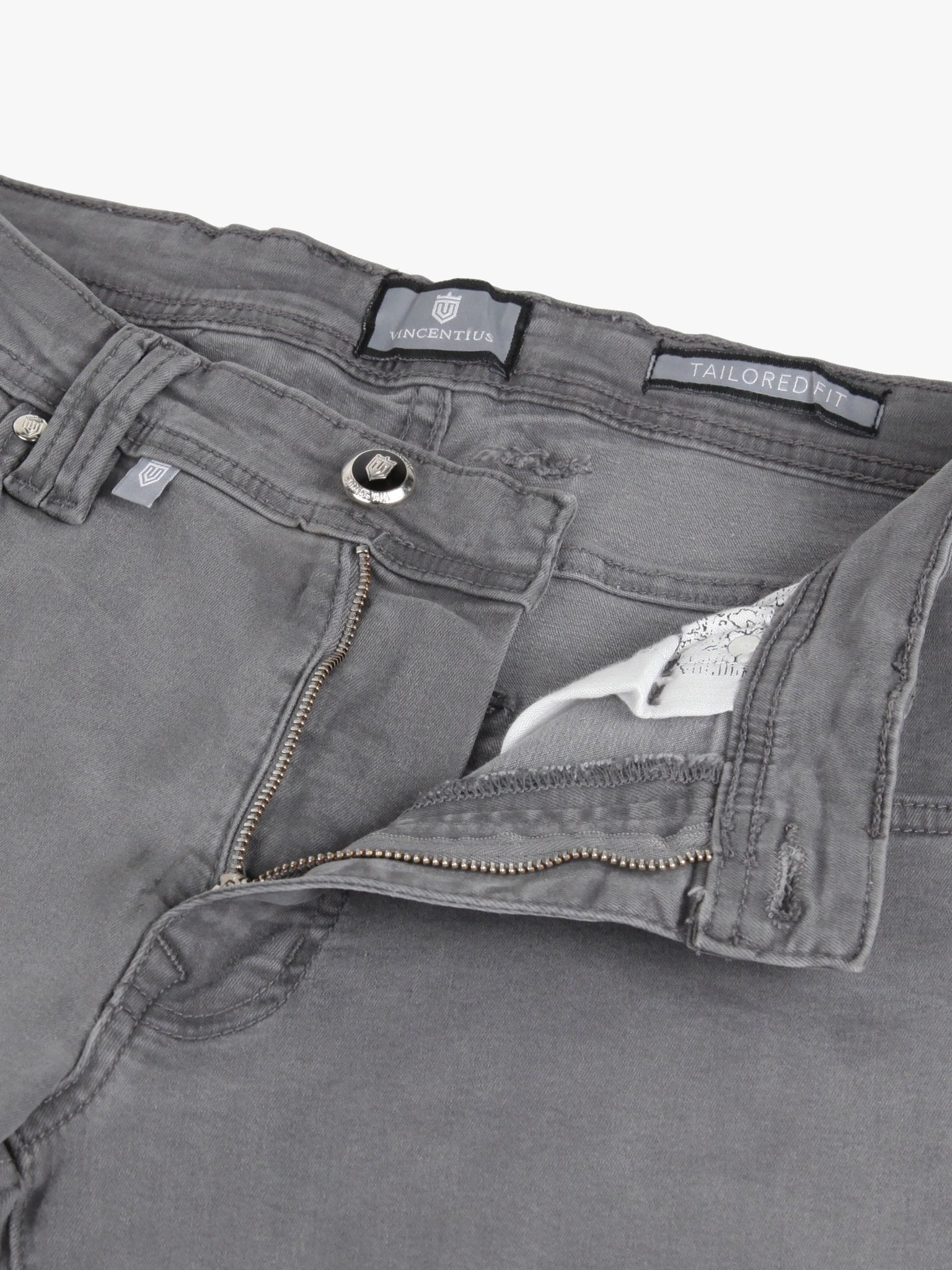 Luxury Edition Tailored Fit Jeans - Light Grey/Grey Patch - Vincentius